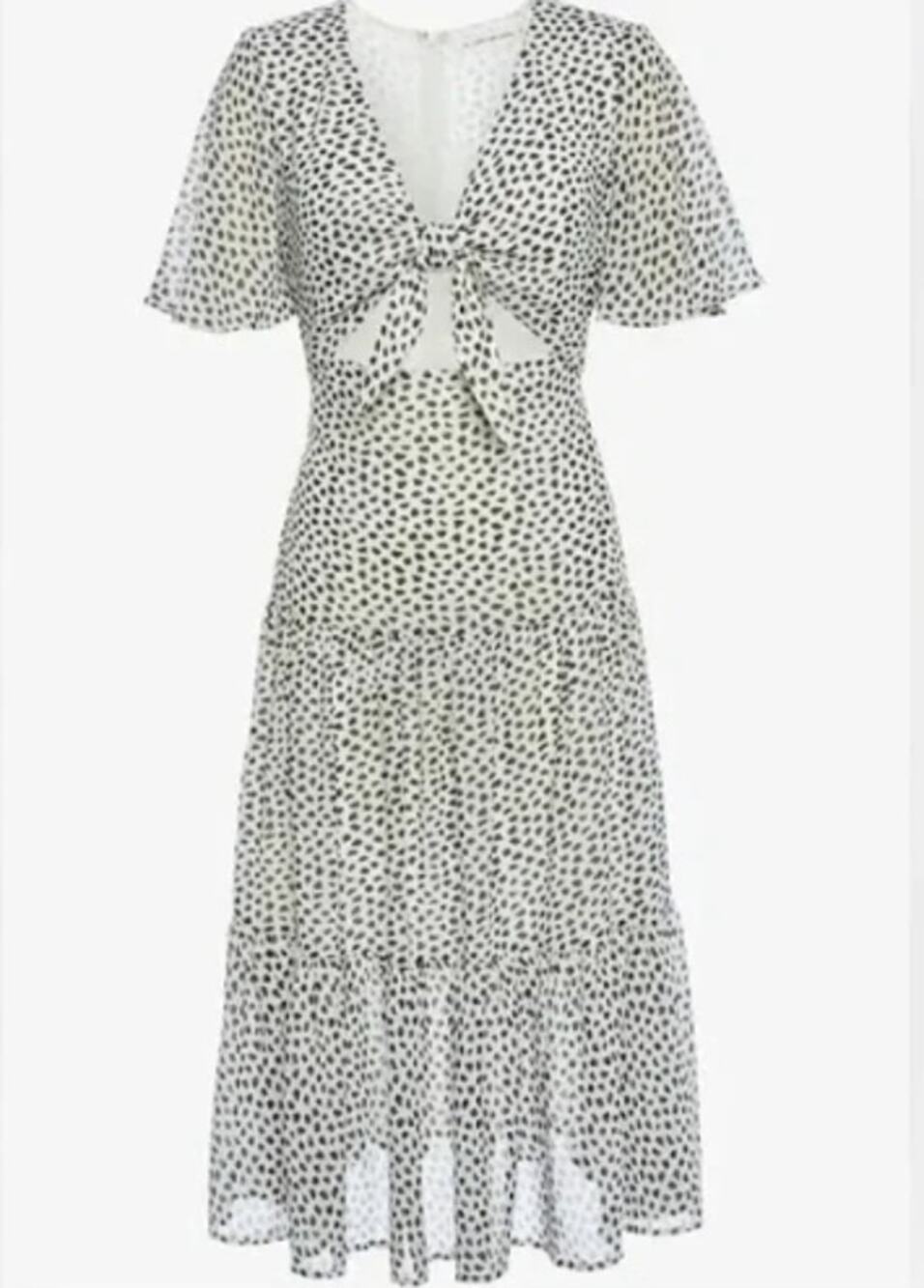Lani the Label Hazel Maxi Dress Polka Dot Dalmatian Print Boho Romantic M